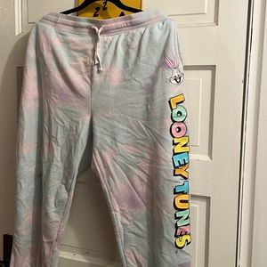 Looney Tunes tye dye sweatpants